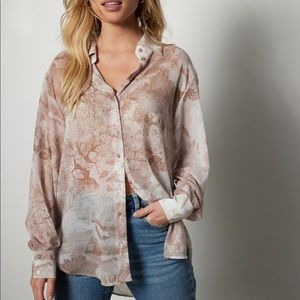 NWT Dynamite Oversized Chiffon Blouse